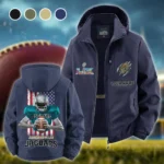 Fan Feline Squad Fleece Windbreaker Jacket, Endurance Sport Barrier HVN1464JJ - Navy