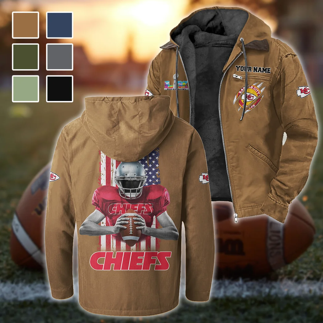 Game Day Squad Flannel Hoodie, Bold Supporter Flannel Hoodie HVN1464KC - Camel