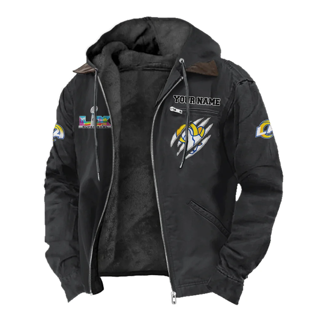 Game Day Herd Flannel Hoodie, True Fan Hooded Flannel HVN1464LA - Black - Image 2
