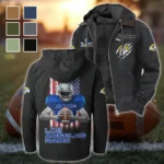 Game Day Herd Flannel Hoodie, True Fan Hooded Flannel HVN1464LA - Black