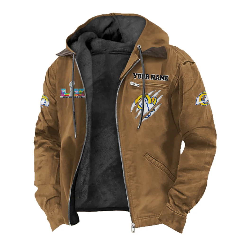 Game Day Herd Flannel Hoodie, True Fan Hooded Flannel HVN1464LA - Camel - Image 2