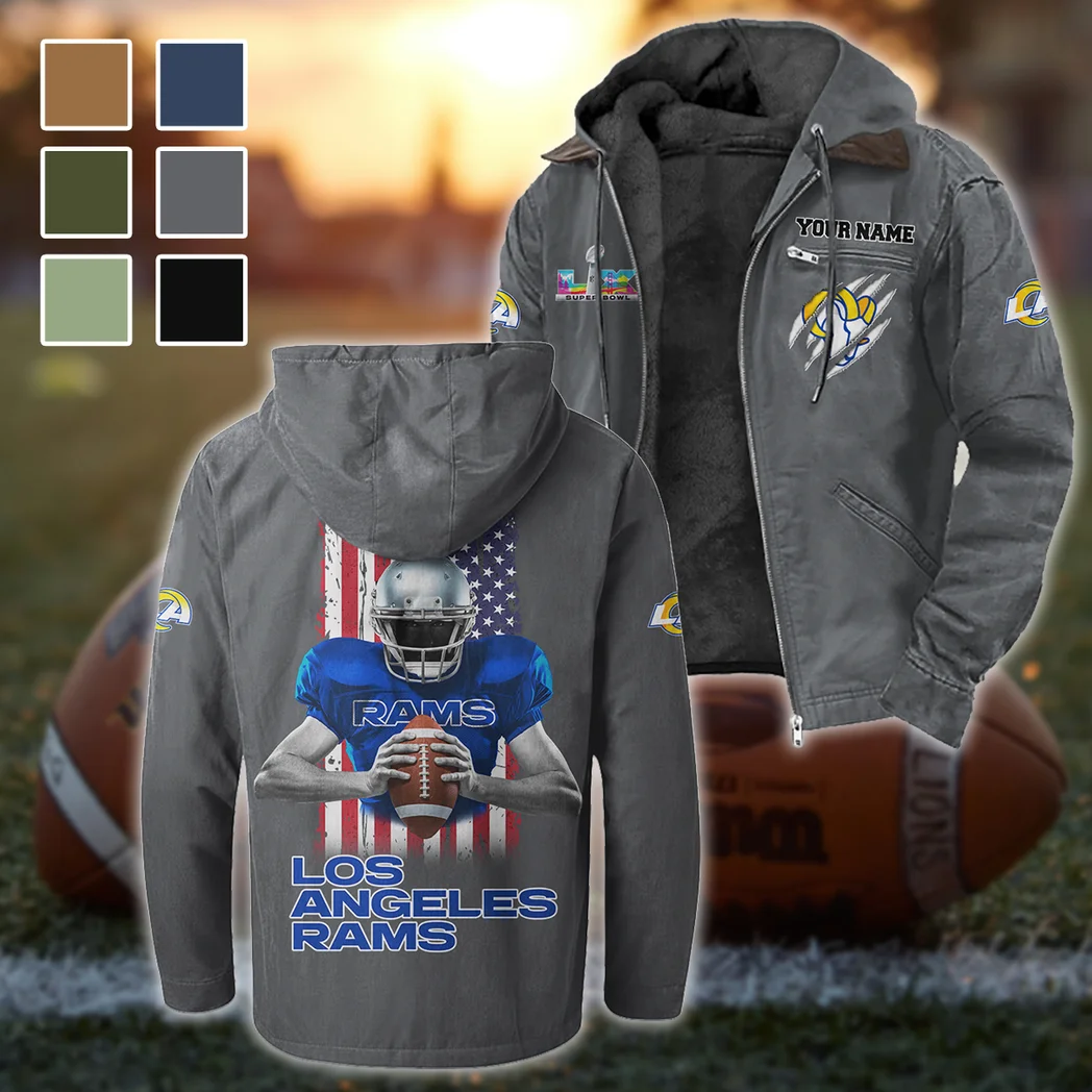 Game Day Herd Flannel Hoodie, True Fan Hooded Flannel HVN1464LA - Gray