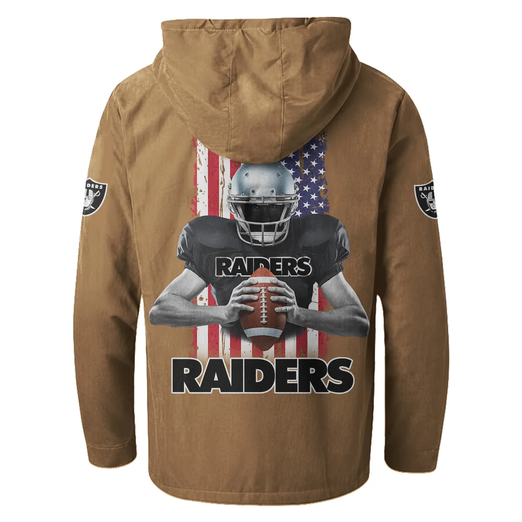 Football Silver Crew Flannel Hoodie, Loyal Supporter Sport Hoodie HVN1464LV - Camel - Image 3