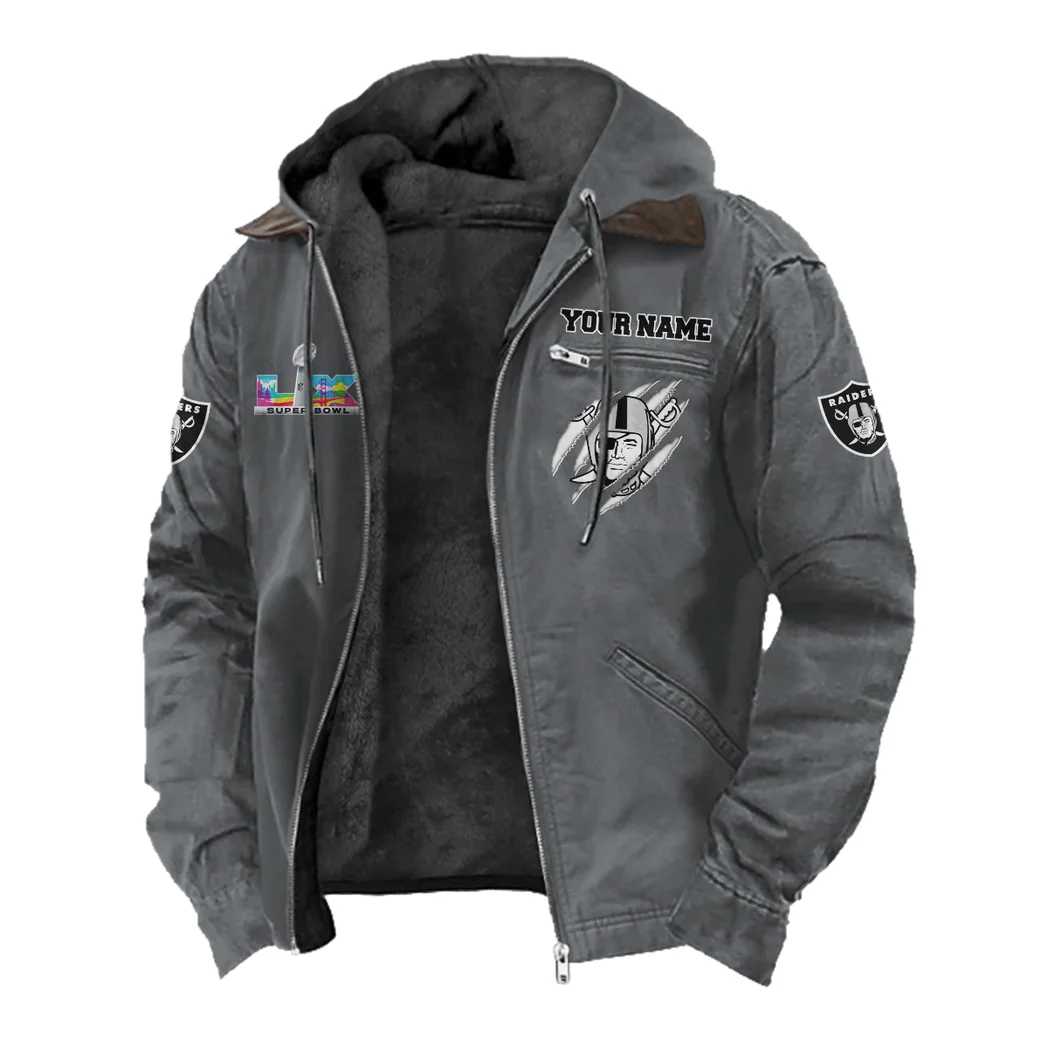 Football Silver Crew Flannel Hoodie, Loyal Supporter Sport Hoodie HVN1464LV - Gray - Image 2