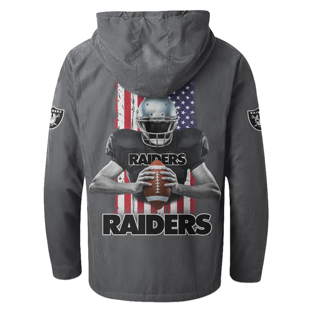 Football Silver Crew Flannel Hoodie, Loyal Supporter Sport Hoodie HVN1464LV - Gray - Image 3