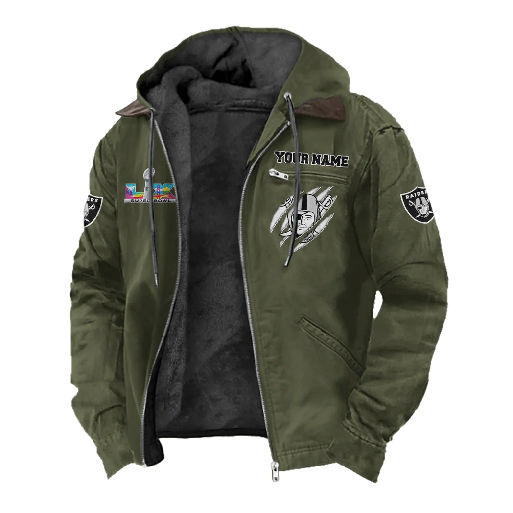Football Silver Crew Flannel Hoodie, Loyal Supporter Sport Hoodie HVN1464LV - Green - Image 2