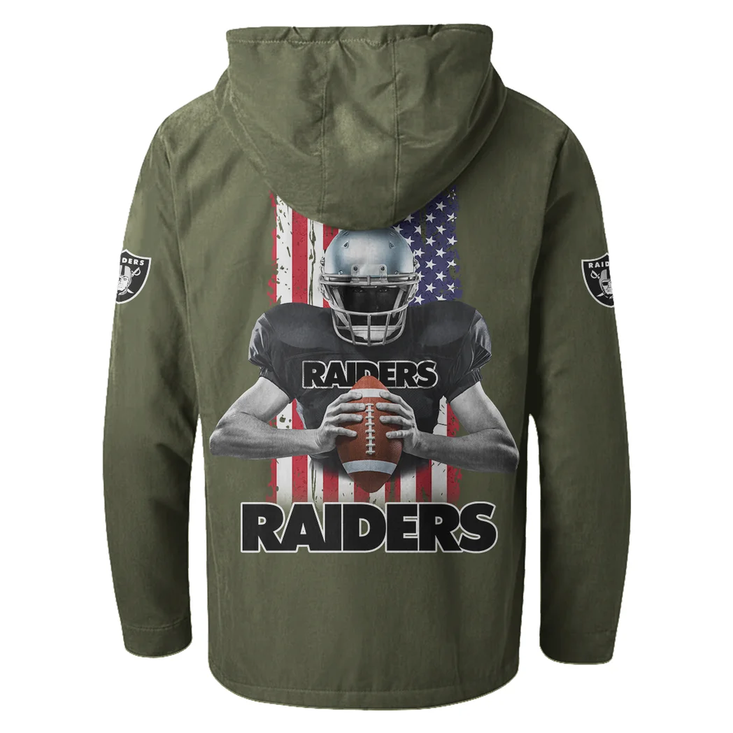Football Silver Crew Flannel Hoodie, Loyal Supporter Sport Hoodie HVN1464LV - Green - Image 3