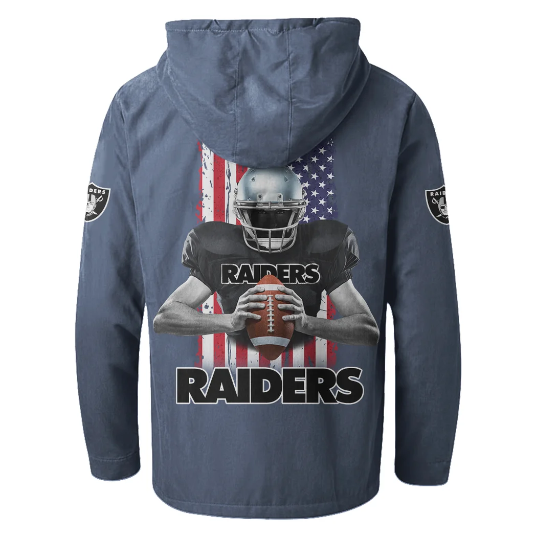 Football Silver Crew Flannel Hoodie, Loyal Supporter Sport Hoodie HVN1464LV - Navy Blue - Image 3