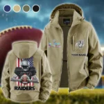 Football Silver Crew Fleece Windbreaker Jacket, Cross-Training Wind Shell HVN1464LV - Khaki