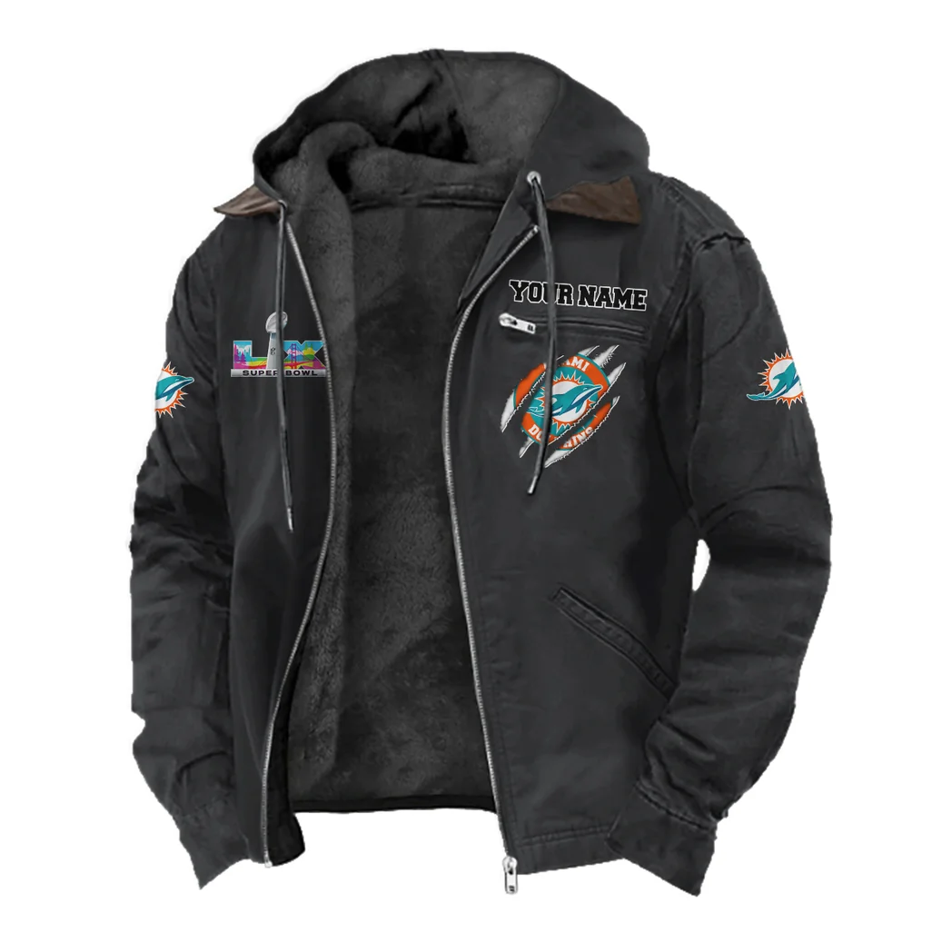 Fan Marine Squad Flannel Hoodie, Fan Pride Hooded Flannel HVN1464MD - Black - Image 2
