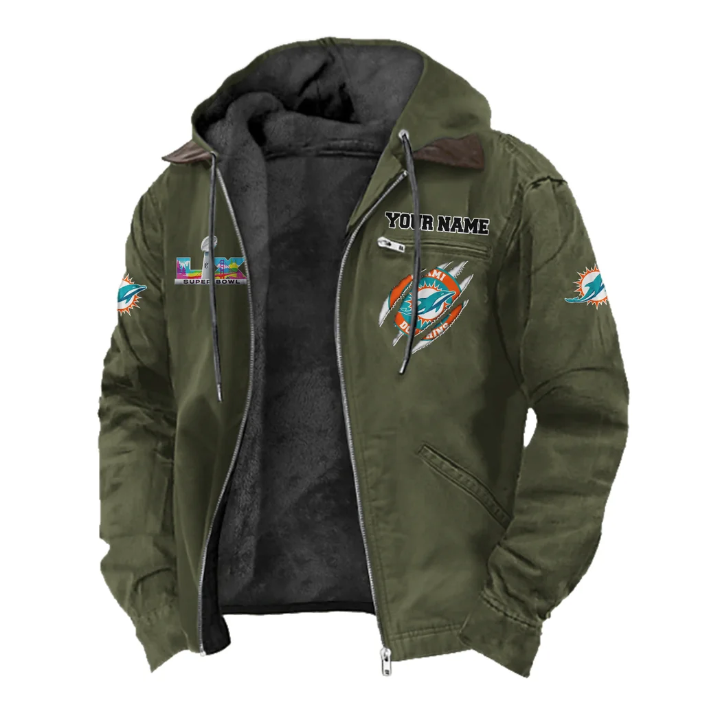 Fan Marine Squad Flannel Hoodie, Fan Pride Hooded Flannel HVN1464MD - Green - Image 2