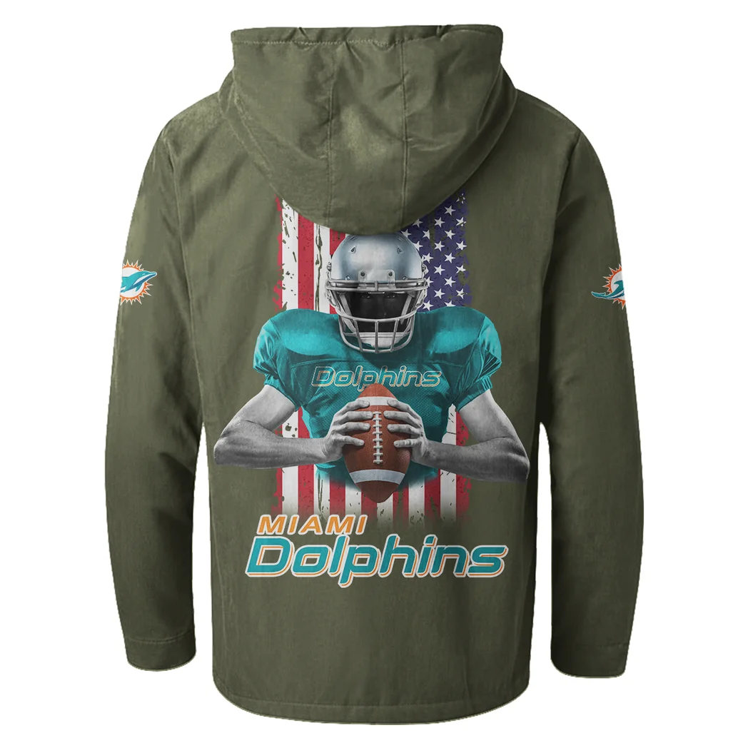 Fan Marine Squad Flannel Hoodie, Fan Pride Hooded Flannel HVN1464MD - Green - Image 3
