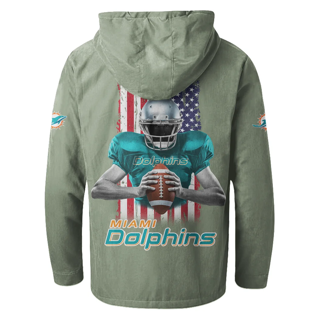 Fan Marine Squad Flannel Hoodie, Fan Pride Hooded Flannel HVN1464MD - Light Green - Image 3