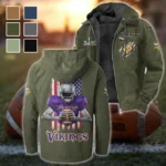 Match Day Raiders Flannel Hoodie, Rugged Sport Flannel Hoodie HVN1464MV - Green