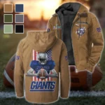 Football Giant Crew Flannel Hoodie, Everyday Game Fan Hoodie HVN1464NG - Camel