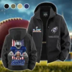 Football Giant Crew Fleece Windbreaker Jacket, Soft-Shell Active Fleece HVN1464NG - Black