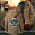 Victory Lightning Flannel Hoodie, Warm Sport Spirit Hoodie HVN1464NJ - Camel