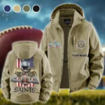 Victory Wings Fleece Windbreaker Jacket, Anti-Pill Wind-Blocking Fleece HVN1464NS - Khaki