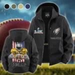 Three Rivers Squad Fleece Windbreaker Jacket, Premium Bonded Fleece HVN1464PS - Black