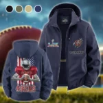 Bay Area Faithful Fleece Windbreaker Jacket, Ultra-Soft Wind-Stop Fabric HVN1464SF - Navy