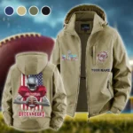 Game Day Raiders Fleece Windbreaker Jacket, Breathable Fleece Windwear HVN1464TB - Khaki