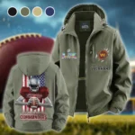 Red Crew Fleece Windbreaker Jacket, Outdoor Activity Defense HVN1464WC - Green