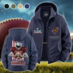 Red Crew Fleece Windbreaker Jacket, Outdoor Activity Defense HVN1464WC - Navy