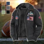 Crimson Flock Flannel Hoodie, Sport Fan Flannel Hoodie HVN1465AC - Black