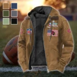 Crimson Flock Flannel Hoodie, Sport Fan Flannel Hoodie HVN1465AC - Camel
