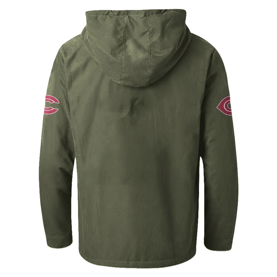 Crimson Flock Flannel Hoodie, Sport Fan Flannel Hoodie HVN1465AC - Green - Image 3