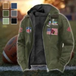 Crimson Flock Flannel Hoodie, Sport Fan Flannel Hoodie HVN1465AC - Green