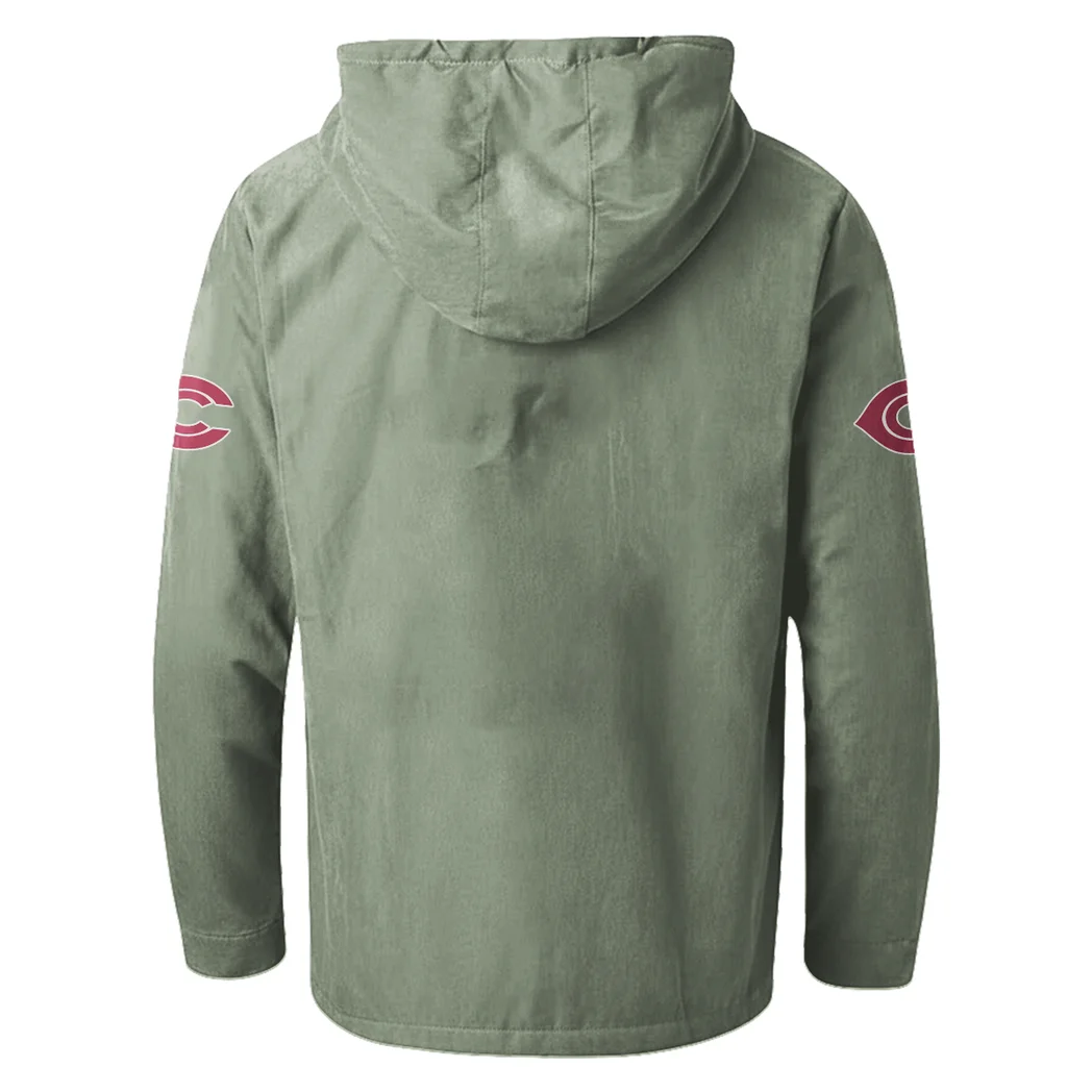 Crimson Flock Flannel Hoodie, Sport Fan Flannel Hoodie HVN1465AC - Light Green - Image 3