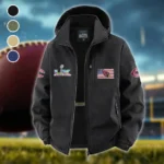Crimson Flock Fleece Windbreaker Jacket, Thermal Wind-Stop Jacket HVN1465AC - Black