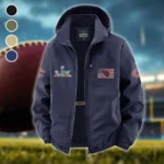 Crimson Flock Fleece Windbreaker Jacket, Thermal Wind-Stop Jacket HVN1465AC - Navy