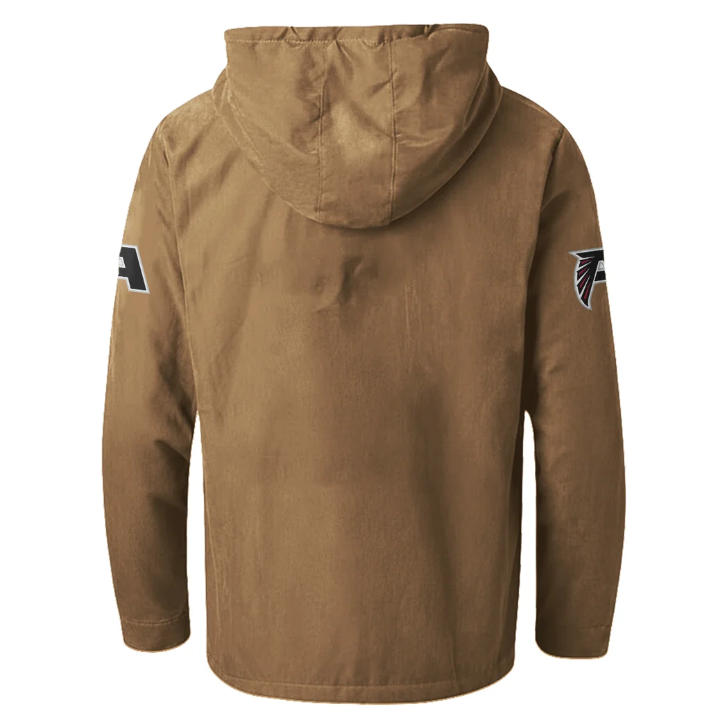Sky Squad Flannel Hoodie, Game Day Hooded Flannel HVN1465AF - Camel - Image 3