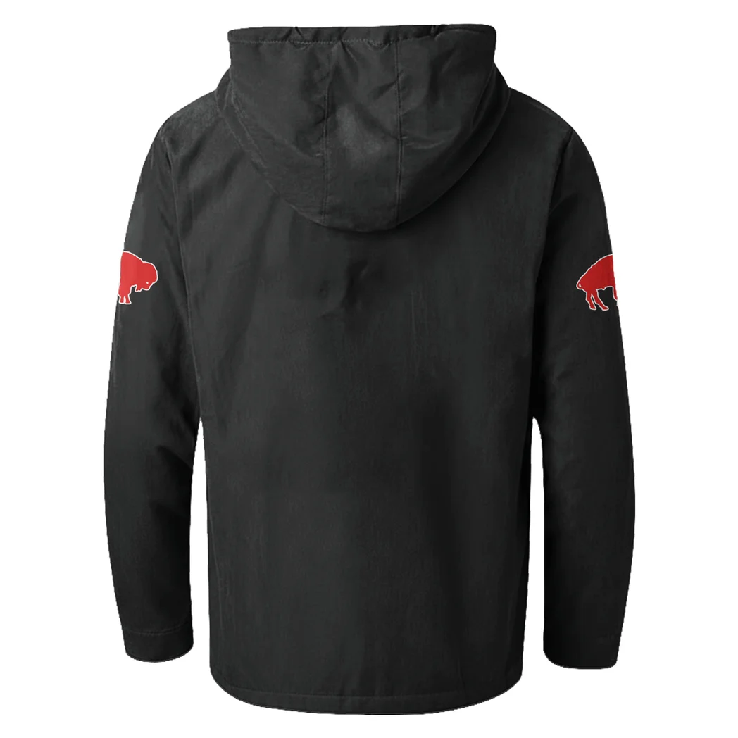 Buffalo Squad Flannel Hoodie, Athletic Spirit Fan Hoodie HVN1465BB - Black - Image 3