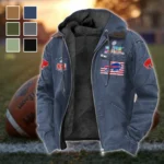 Buffalo Squad Flannel Hoodie, Athletic Spirit Fan Hoodie HVN1465BB - Navy Blue