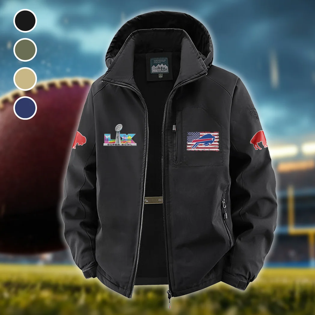Buffalo Squad Fleece Windbreaker Jacket, All-Weather Fleece Shield HVN1465BB - Black
