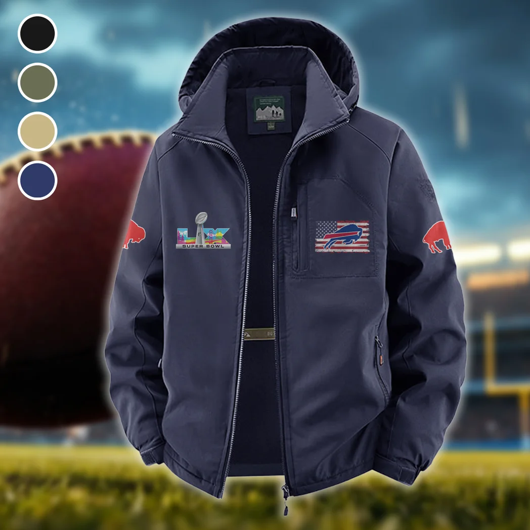 Buffalo Squad Fleece Windbreaker Jacket, All-Weather Fleece Shield HVN1465BB - Navy