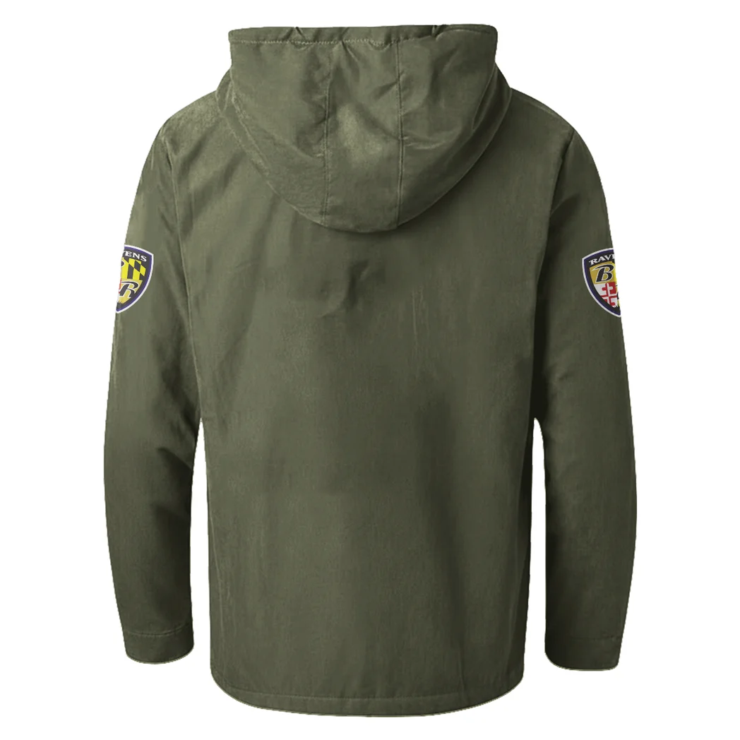 Charm City Squad Flannel Hoodie, Stadium Ready Flannel Hoodie HVN1465BR - Green - Image 3