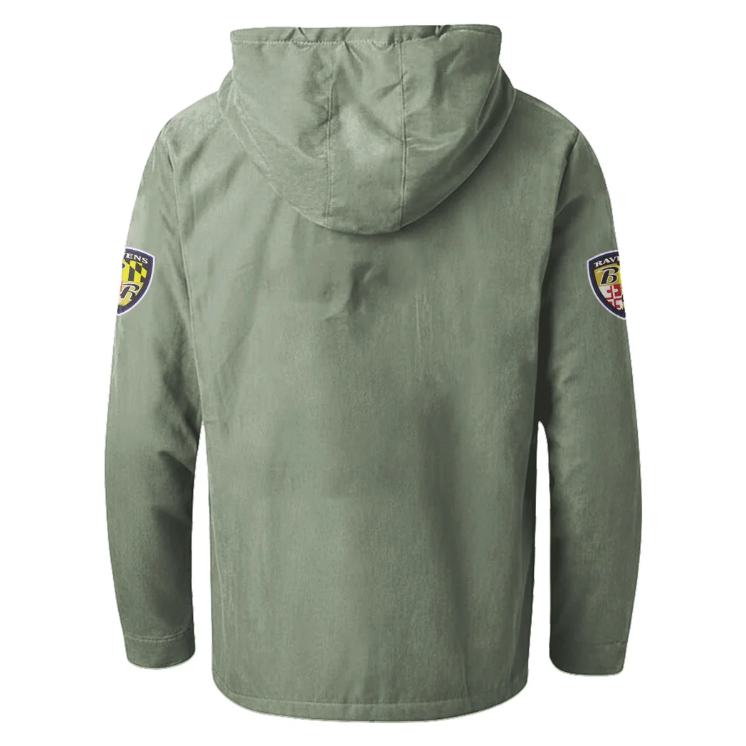 Charm City Squad Flannel Hoodie, Stadium Ready Flannel Hoodie HVN1465BR - Light Green - Image 3