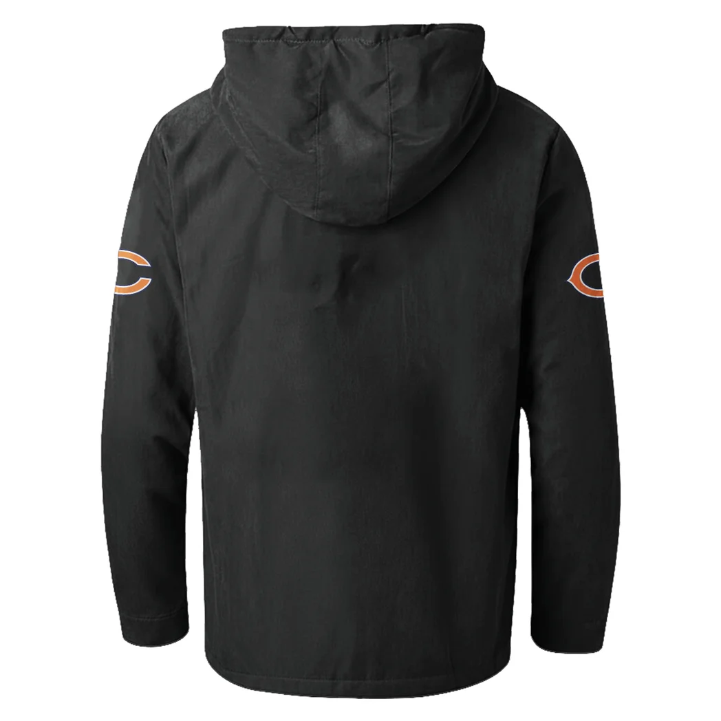 Game Day Paws Flannel Hoodie, Casual Sport Hooded Flannel HVN1465CB - Black - Image 3