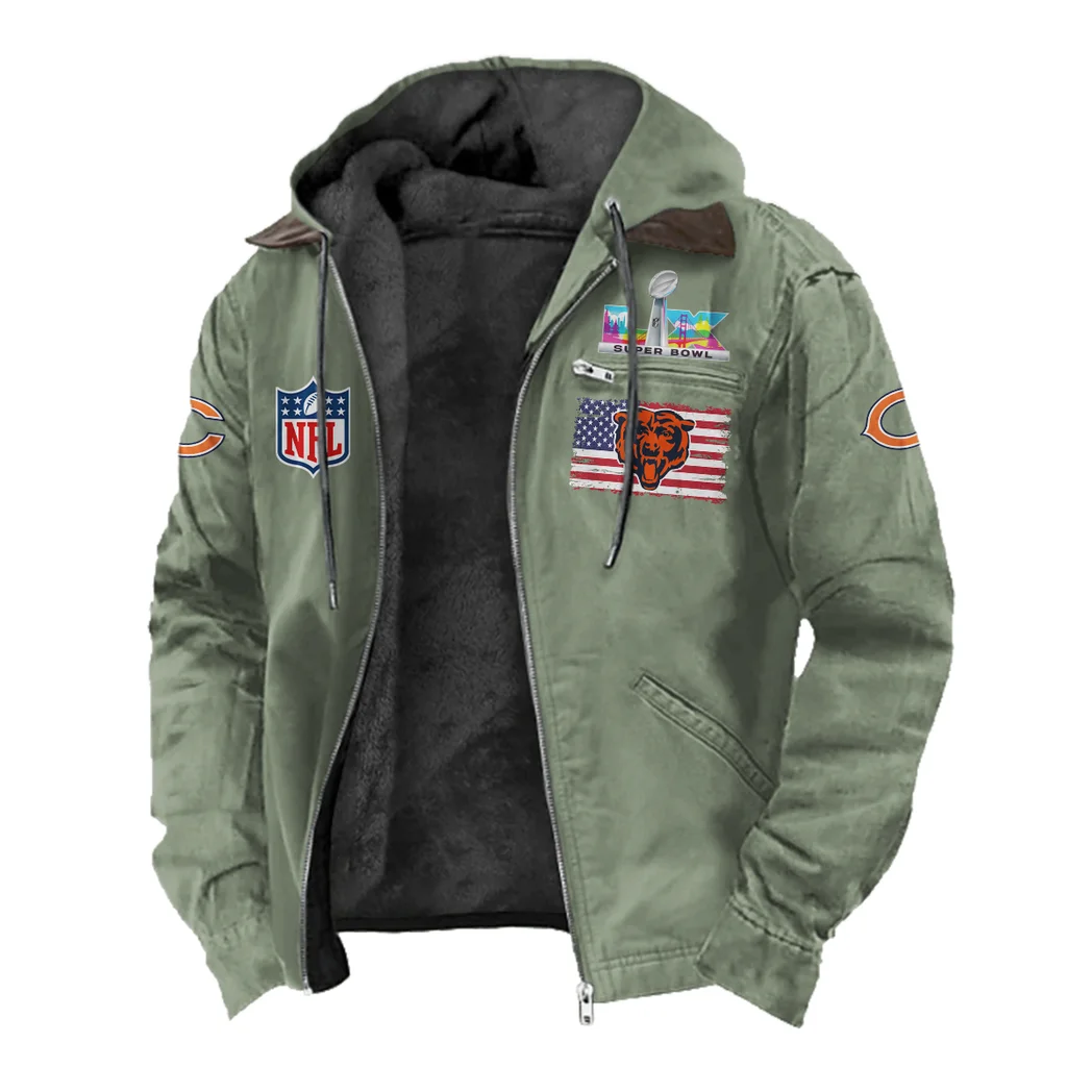Game Day Paws Flannel Hoodie, Casual Sport Hooded Flannel HVN1465CB - Light Green - Image 2