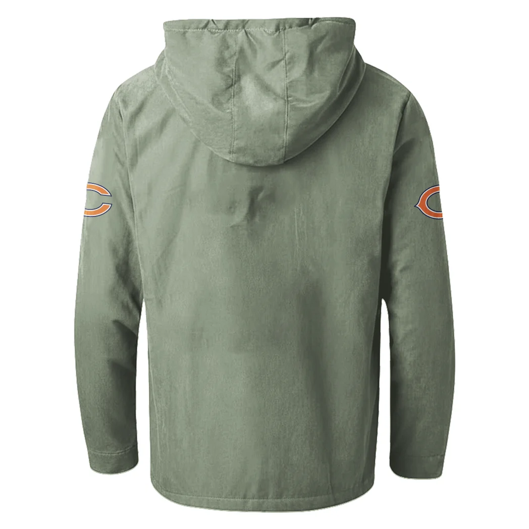 Game Day Paws Flannel Hoodie, Casual Sport Hooded Flannel HVN1465CB - Light Green - Image 3