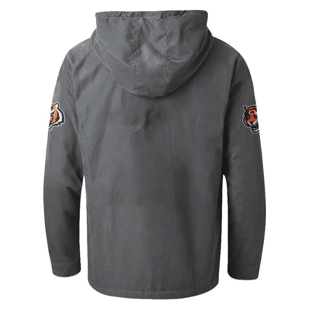 Feline Army Flannel Hoodie, Fan Squad Flannel Hoodie HVN1465CI - Gray - Image 3