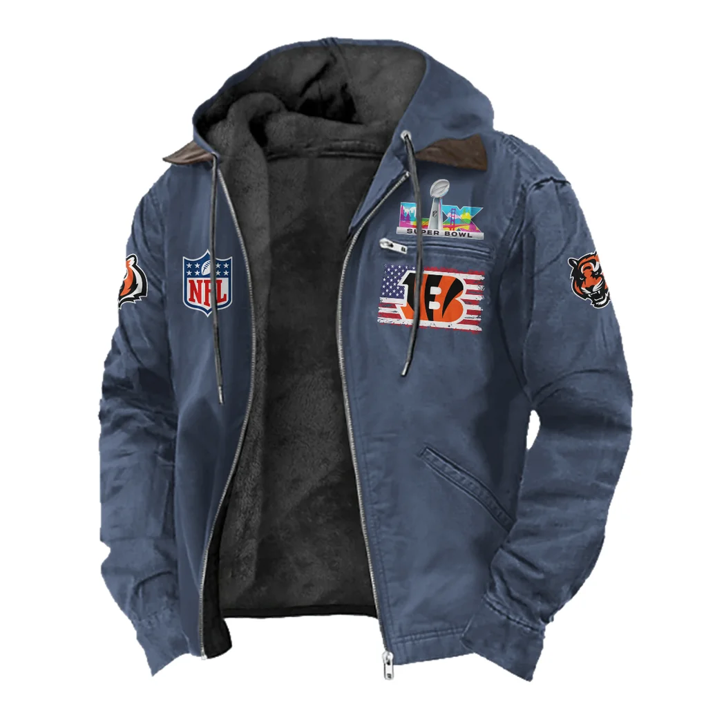 Feline Army Flannel Hoodie, Fan Squad Flannel Hoodie HVN1465CI - Navy Blue - Image 2