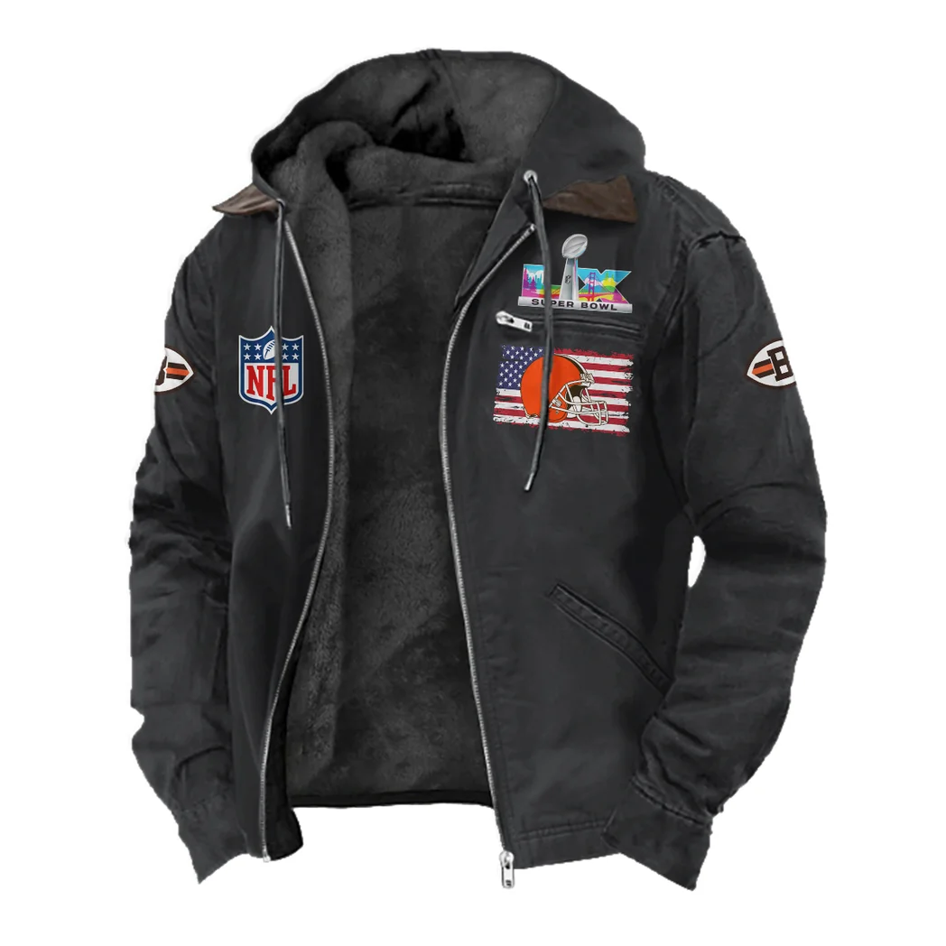 Forest City Squad Flannel Hoodie, Everyday Supporter Hooded Flannel HVN1465CL - Black - Image 2