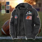 Forest City Squad Flannel Hoodie, Everyday Supporter Hooded Flannel HVN1465CL - Black