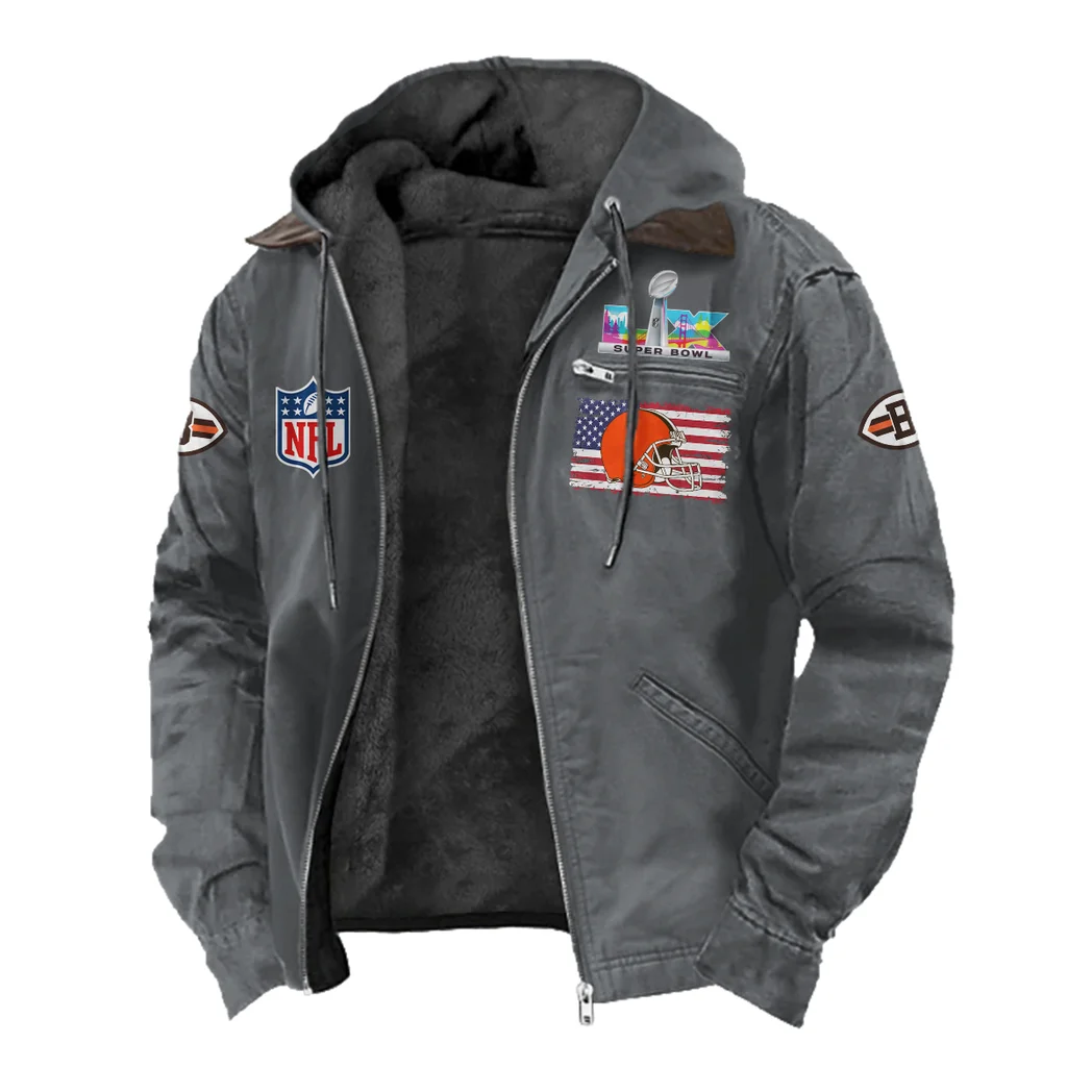 Forest City Squad Flannel Hoodie, Everyday Supporter Hooded Flannel HVN1465CL - Gray - Image 2