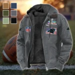 Feline Army Flannel Hoodie, Team Spirit Flannel Hoodie HVN1465CP - Gray